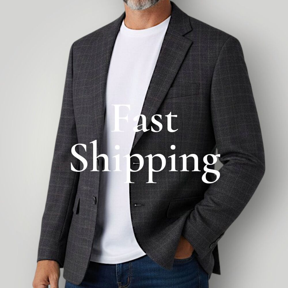 KENNETH COLE Modern fit Mens Blazer 40S Sport Coat 2-Button Jacket Wool Blend